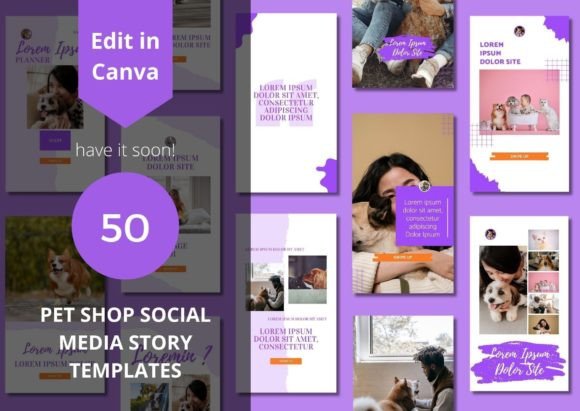 50 Pet Shop Social Media Story Templates: A Visual Toolkit