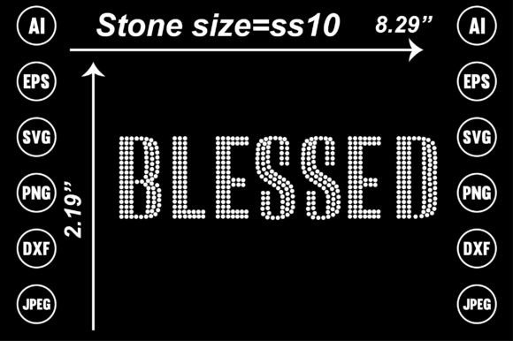 Blessed Rhinestone Templates: Versatile Design Files