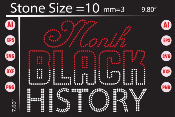 Celebrate Heritage: Month Black History Rhinestone Templates