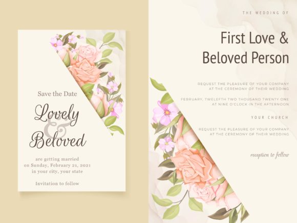 Elegant Wedding Invitations with Flourish Floral Designs