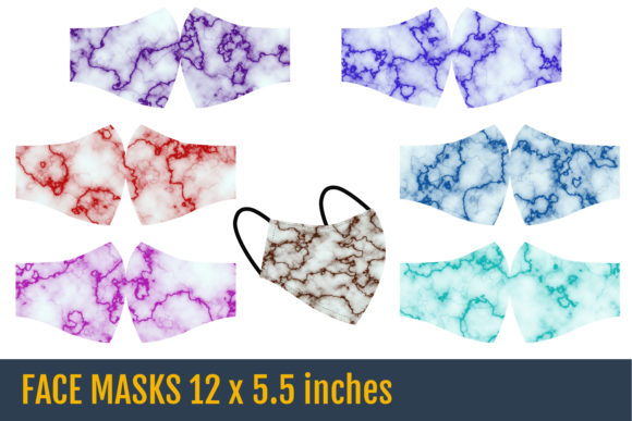 Elevate Projects with Face Masks Templates, Colored Marble