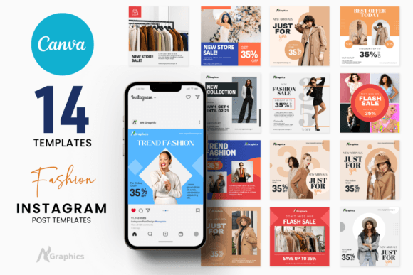 Elevate Your Brand with 14 New Fashion Instagram Templates