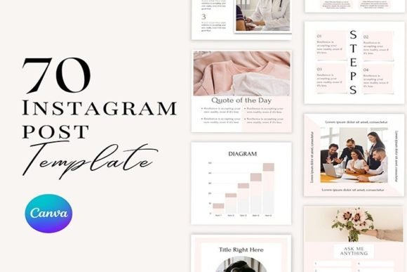 Elevate Your Feed with 70 Pink Instagram Templates