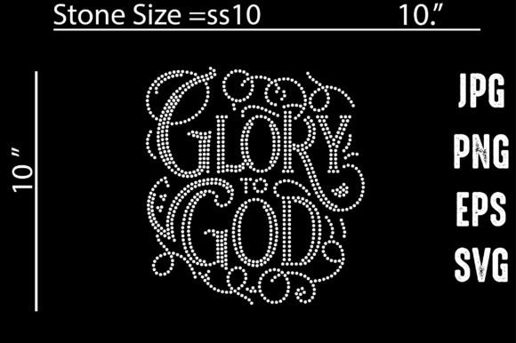 Glory to God Rhinestone Templates: Faith-Inspired Design