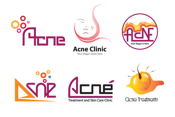 Professional Vector Acne Logo Design Templates