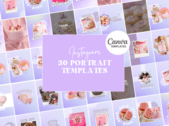Purple Instagram Canva Templates: Portrait Edition Guide