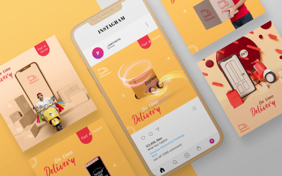 Social Media Templates-Delivery-App-017: Elevate Your Fashion and E-commerce Ads