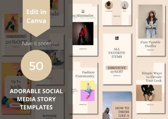 Transform Your Content with 50 Adorable Social Media Story Templates